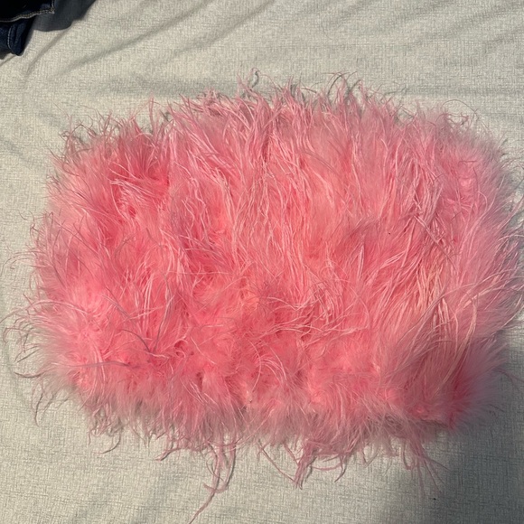 Buddy Love Pink Feather Crop Top - Picture 5 of 5